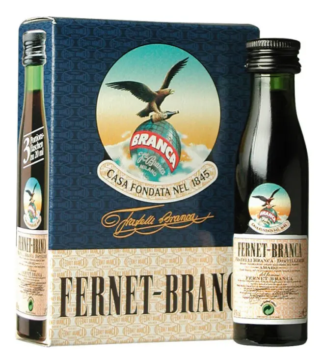 Fernet Branca Milano 39% 3x20ml Est. Miniaturas